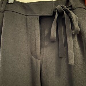 LOFT Black Tie-Waist Trousers